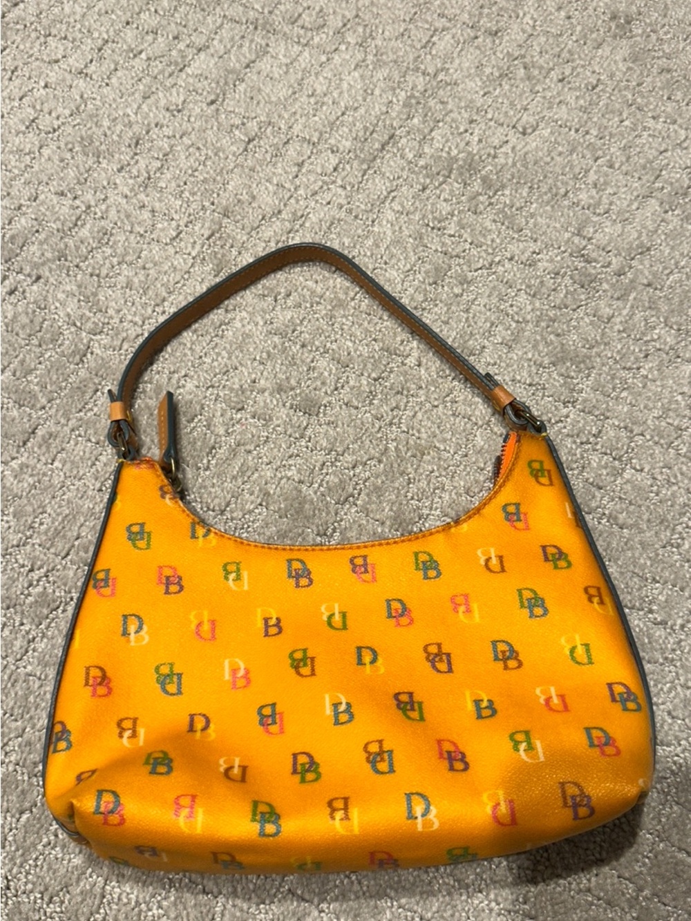 Dooney & Bourke orange Monogram Shoulder Bag